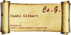 Csehi Gilbert névjegykártya